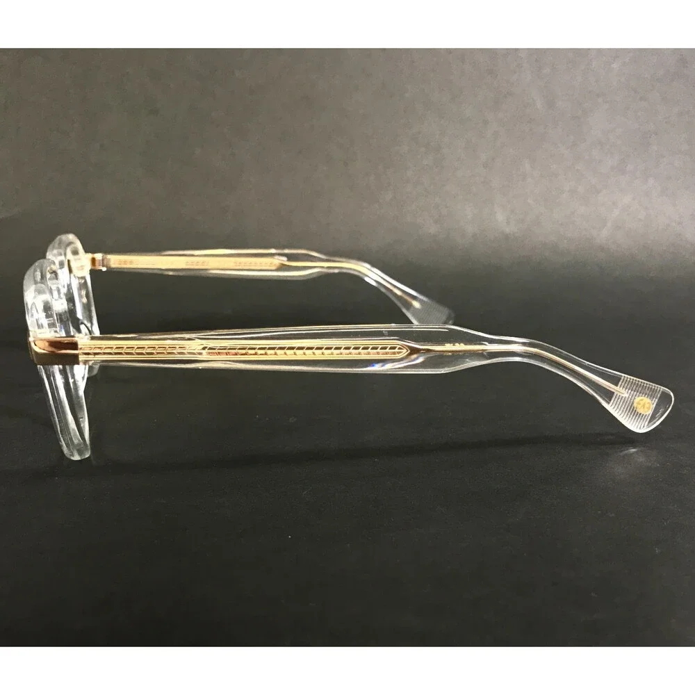 Eyevan Eyeglasses Frames Evans-E CRL 24K Gold Clear Square 50-22-145